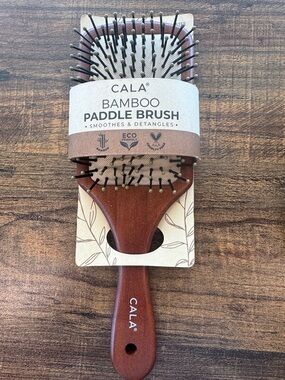 BAMBOO Natural Brown Paddle Hair Brush
